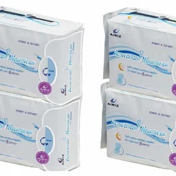 airiz Active Oxygen & Negative Ion Soft-Cotton Sanitary Pads For Night Use, Pack Of 4 (32 Pieces) Sanitary Pad-picture-35