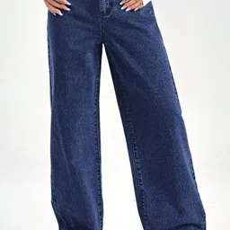 dollfashion Women Straight Fit High Rise Blue Jeans-picture-25