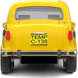 rjtoys Ambassador Kolkata Taxi Toy Door Openable Pull-Back (Yellow, 13 cm) image 5