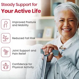 healthemate Alluminium Imported Rustproof 4 leg Walking Stick image 5