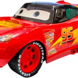 sabirat 3D Mc-Queen Car For Kids, Remote Control, 27MHz, Complete Function, LED Lights, image 2