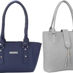 Women Blue, Grey Shoulder Bag-image-40