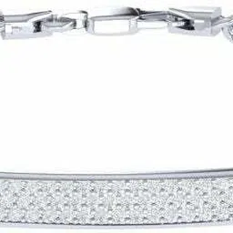Diamtrendz Jewels Curb Link BIS Hallmarked Pure Gold Platinum 14kt Cubic Zirconia Bracelet-picture-23
