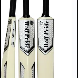 White Wolf White & Black Grip Ivory Cricket Bat No 8 (34"X4.5")_PK17 PVC/Plastic Cricket Bat For 15+ Yrs-image-65