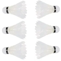 winexsports 10 Pic Practice Plastic Badminton Shuttlecock Feather Shuttle - White image 4