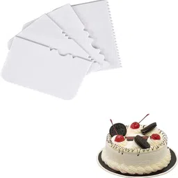 rameshtha Cake Decorating Smoother Set, 4-Piece Plastic Icing Scraper Tools Full Cake Maker Cake Maker image 3