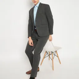 club york Men Blazer And Trouser Set Solid Suit-picture-30