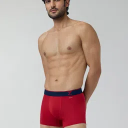 xyxx Pack of 1 Traq Anti-bacterial Odour-free cotton Solid Men Trunk image 2