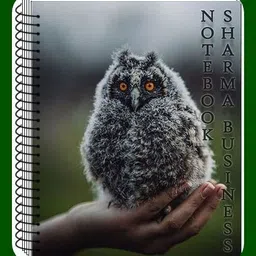 sharma business Big A4 Spiral Unruled Notebook, 75 GSM Paper, Set of 1(Owl) A4 Notebook Unruled 200 Pages-picture-19