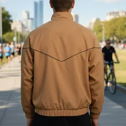 CHKOKKO Solid Men Wind Cheater image 2