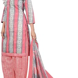 rajnandini Cotton Blend Printed Readymade Salwar Suit Ready to Wear Printed Kurta, Patiala & Dupatta Set image 3