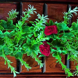 kingstyle impex Artificial Flowers Home Decoration Vine & Creepers Plant Wall Hanging Chain A509 Multicolor Rose Artificial Flower image 2