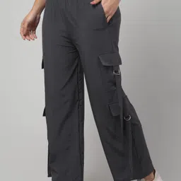 crown king garments Women Solid Black Track Pants-picture-24