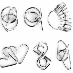 sabirat Brain Teaser Stainless Steel Metal Puzzle Set, 12 Amazing Puzzles Set image 4