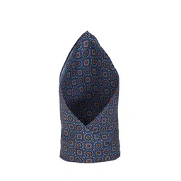 Van Heusen Men Navy Blue Printed Microfibre Pocket Square-image-3