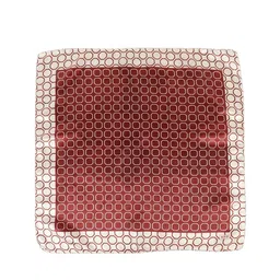 Alvaro Castagnino Men Maroon & White Printed Pocket Square image 3