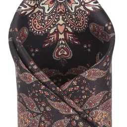 Tossido Men Brown & Beige Printed Microfibre Pocket Square image 5