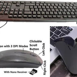 ANJO Wired USB Keyboard-Wireless Mouse-Non Slip Mouse Pad-3.0 USB Hub-OTG Type C-LED Combo Set Designed for Gaming image 3