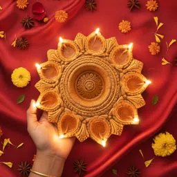 fitharvest Terracotta Table Diya image 5