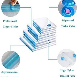 nimyank 5Pack Vacuum Compression Storage Bags With Pump,Space Saver Sealer Bag NI696 Travel Storage Vacuum Bags-picture-29