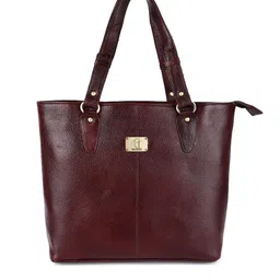 HiLEDER Women Pure Leather Structured with Applique Tote Handbag-picture-52