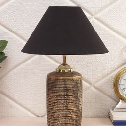 Foziq Mustard & Black Solid Table Lamp-picture-2