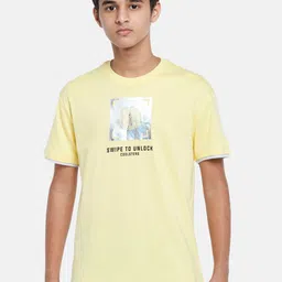 Coolsters by Pantaloons Boys Yellow Typography Printed Cotton T-shirt-picture-45