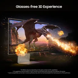 SAMSUNG Odyssey 3D 68.58 cm (27 inch) 4K Ultra HD LED Backlit IPS Panel with HDR10+, Inbuilt Speakers, Glasses-free 3D Experience, AMD Free Sync Compatible, Flat Gaming Monitor (LS27FG900XWXXL) image 3