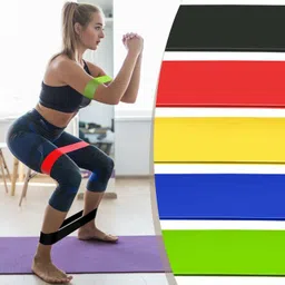 riyafitness Loop Bands Set Of 5, 12-inch Premium Workout Loop Band Yoga Physical Therapy Resistance Tube image 2