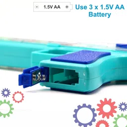 aditi toys Electric Transparent Gun - Concept with Moving Gears, Exciting Playtime image 3