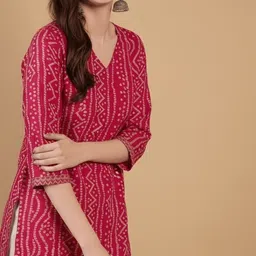 mahira's comfort Party Regular Sleeves Printed Women Pink Top-picture-30