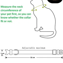 kyc Pack of 2 - Cat and Dog Breakaway Collars With Bell Cat Collar Charm image 3
