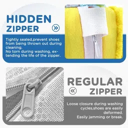 Dherik Tradworld Shoe Washing Machine Bag, Invisible Zipper Side Opening Shoe Washing Bag Shoe Lace image 4