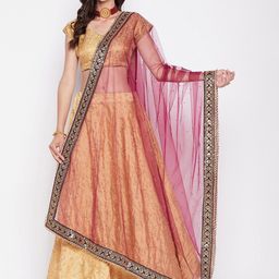 Clora Creation Ethnic Motifs Embroidered Dupatta With Gotta Patti-picture-45
