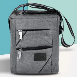 dahsha Grey Men & Women Sling Bag 10Inch Padded Small Nylon Sling Cross Body Travel Bag For Men & Women-picture-10