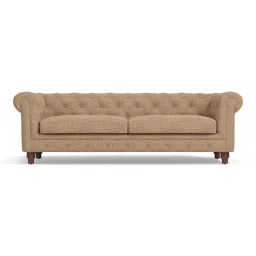 urban ladder create Winchester Luxe 3 Seater Fabric Sofa in Sandshell Beige Colour-picture-19