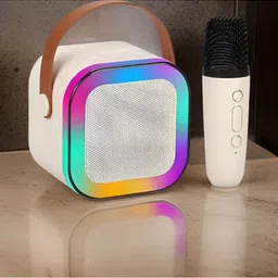 zdea Karaoke Mic RGB Light, HD Sound K12 (PORTABLE BLUETOOTH SPEAKER) G-209 16 W Bluetooth Speaker-picture-19