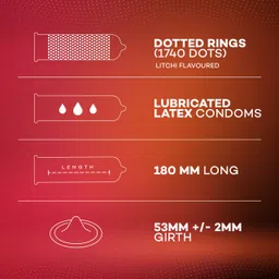 manforce Chocolate flavor condom - 10 Pieces & Extra Dotted Litchi Flavoured Condoms - 10 Pieces Condom image 4