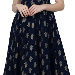 poshak Women Printed Cotton Blend Flared Kurta image 1