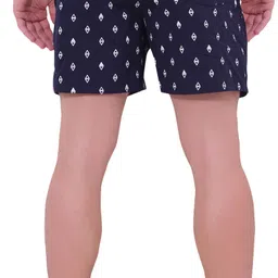 string Pack of 2 Printed Men Dark Blue, Black Boxer Shorts image 2