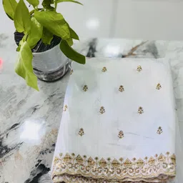 sinchanasilkhouse Unstitched Cotton Blend Blouse Material Embroidered, Self Design-picture-17