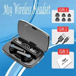 bmh M19tws bluetooth 5.0wireless DigitalDisplay 13mm Drivers J2-44 Bluetooth Gaming Headset image 2