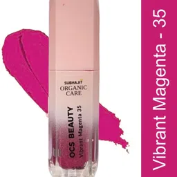 subhajit organic care Liquid Lipstick - VIBRANT MAGENTA - 35 - Smudge Proof & Quick Drying image 1