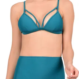 bare dezire BEACH WEAR Solid Women Tankini Blue Swimsuit-picture-28