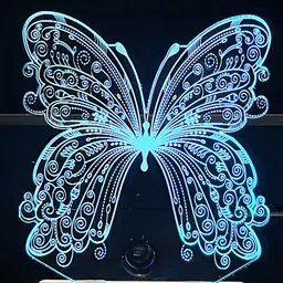 red robin BUTTERFLY Acrylic 3D Illusion RGB 7 Colour Changing LED Plug n Play Night Lamp-picture-11