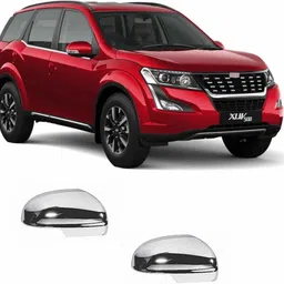 lamkoti Mahindra XUV 500 Car 2 side mirror chrome cover for stylish lo0k (2018 Onward) Borosilicate Glass Car Mirror Cover image 1