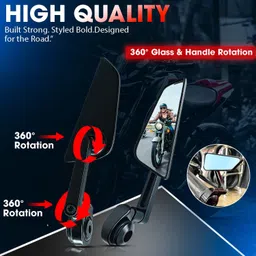 otoroys Manual Rear View Mirror For Universal For Bike Universal For Bike image 2