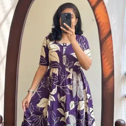 ishu fashion Printed Rayon Blend Stitched Anarkali Gown-picture-11