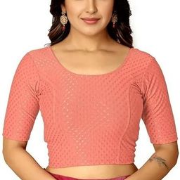 pt priyanka textiles Round Neck Women Blouse-picture-37