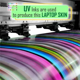 Anweshas Full Body UV Laptop Skin for 15.6 inches - UV_Om Namah Shivay Blue Hand Premium Stretched Vinyl Laptop Skin Compatible for 15.6 inch image 3